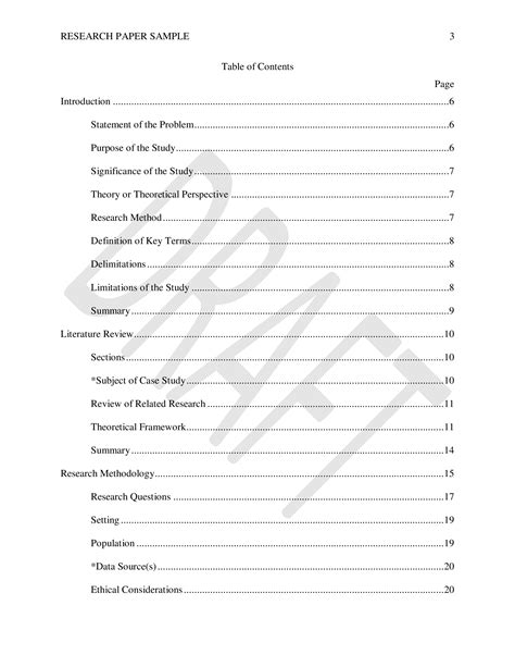 quantitative research format sample